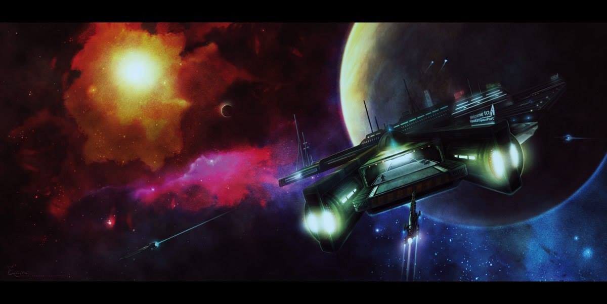 Hawking Space Port - Illustration SF